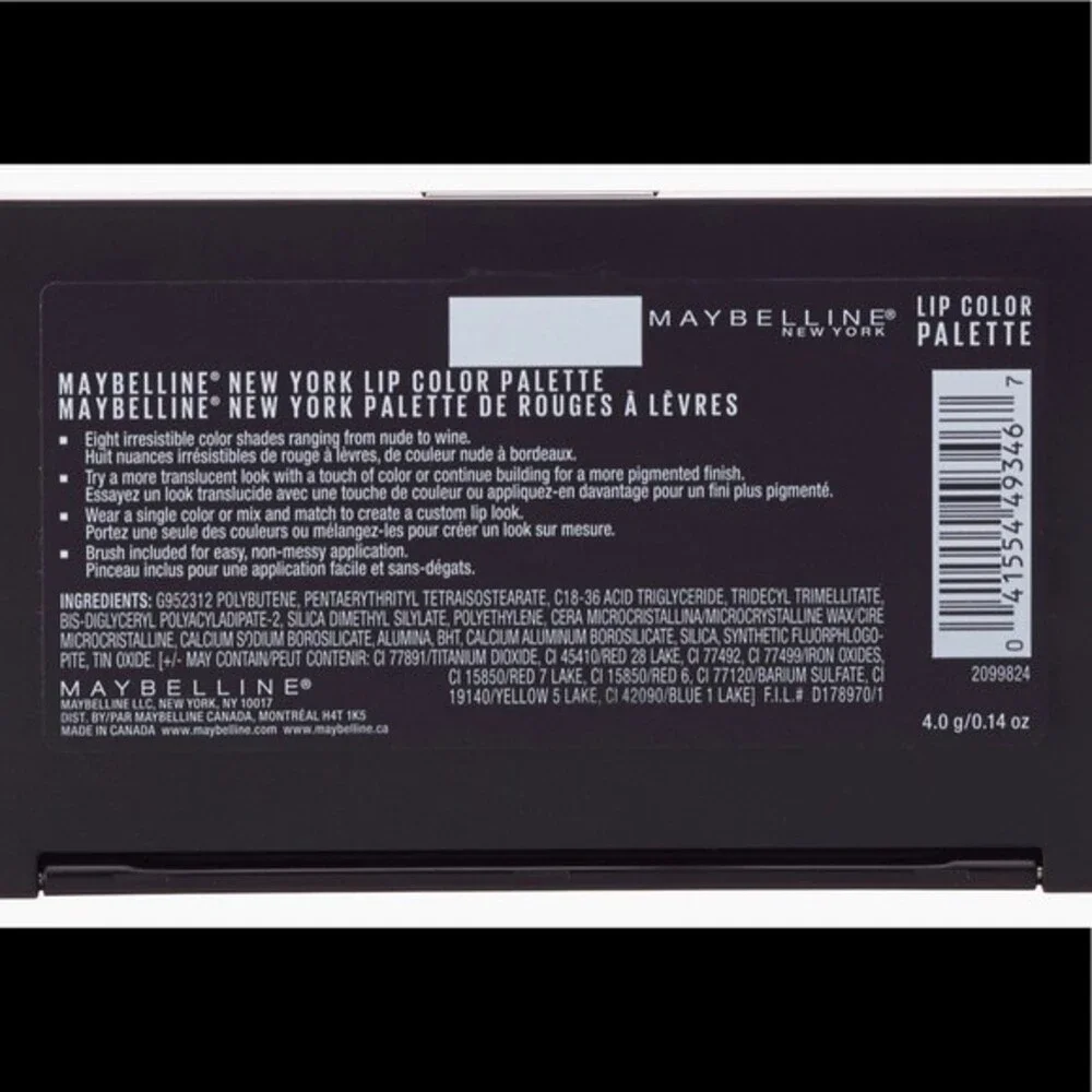 NEW MAYBELLINE NY Lip Studio Lip Color Palette, 0.14 oz.